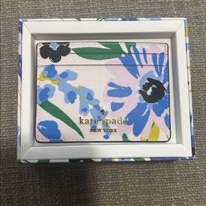 NWT Kate Spade Floral Card Holder with gift box